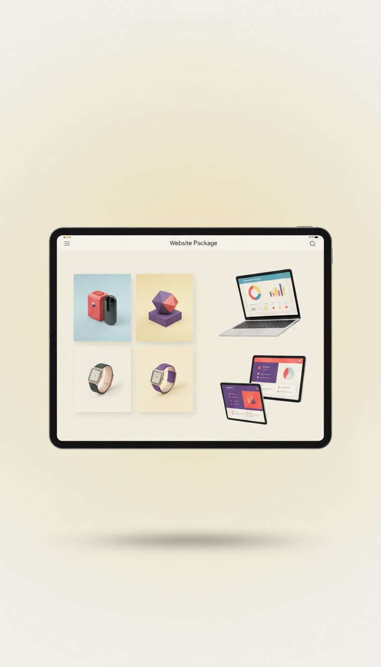 Bespoke Website Package Tablet Interface