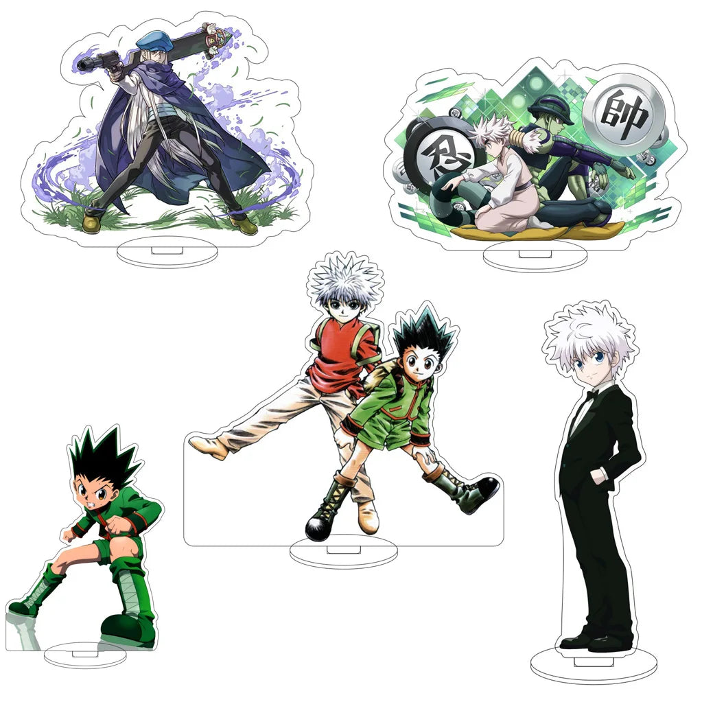 16CM Anime HUNTER x HUNTER Kite Kurapika Gon Freecss Killua Zoldyck Hisoka Cos Acrylic Figure Stand Ornaments Exquisite Gifts