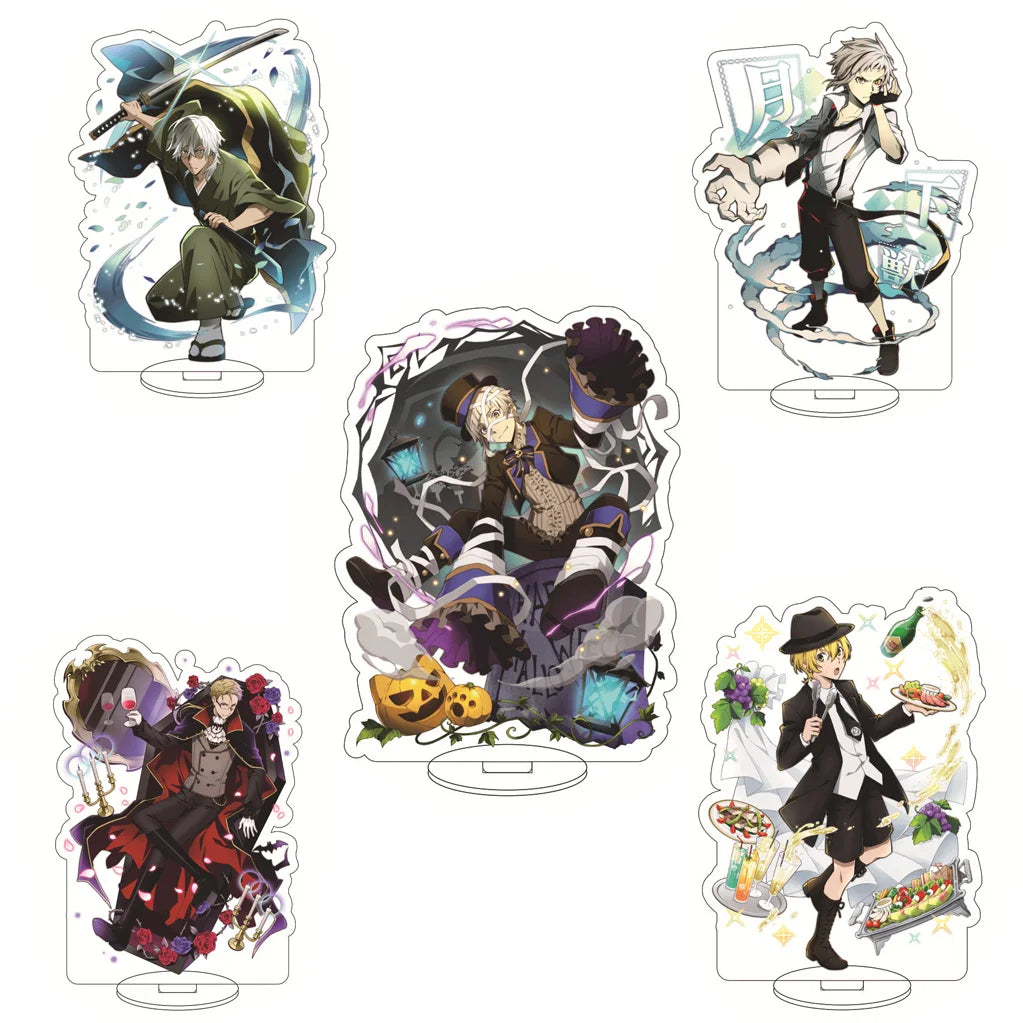 16CM Anime ‌Bungo Stray Dogs Nakajima Atsushi Dazai Osamu Kunikida Doppo Edogawa Ranpo Cos Acrylic Figure Stand Ornaments Gifts