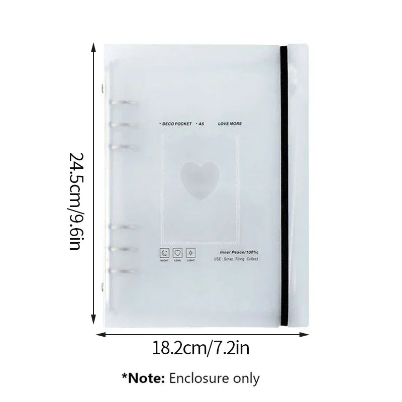 Binder Photocards Holder Sleeve Binder Cover Kpop Photo Album Simple Card Binder Collect Book Kpop School Stationery Binder