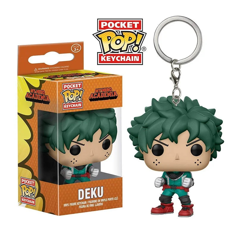 Funko Pop Keychain Toy My Hero Academia Deku Kyoka Jiro Neito Monoma Izuku Midoriya Shoto Todoroki All Might Bakugo PVC Toys