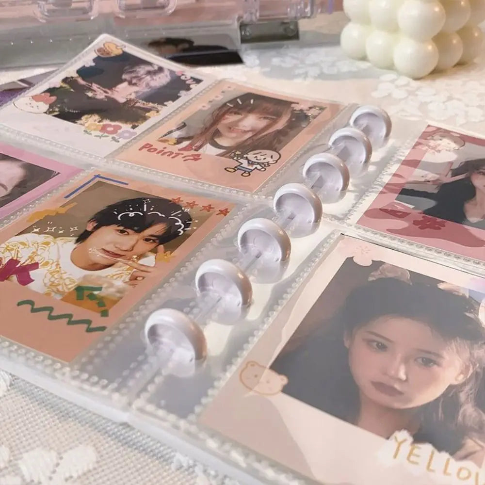 Kpop Photo Album New INS Multi-pockets Loose-leaf Binder 3 Inch Photocard Holder Idol Cards Collect Book Star Chaser
