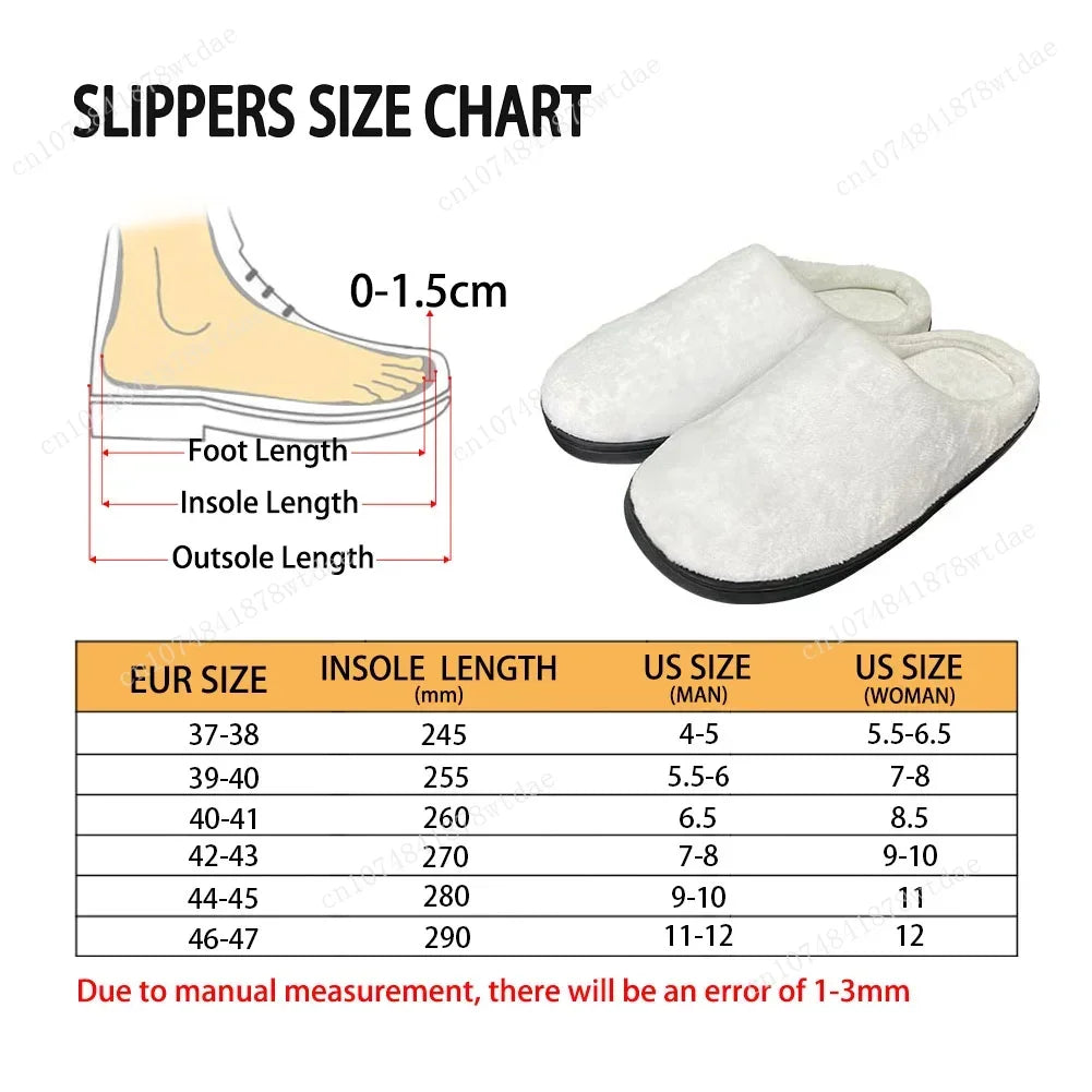 A Silent Voice Home Cotton Slippers Mens Women Plush Bedroom Casual Keep Warm Shoes Japanese Anime Custom Thermal Indoor Slipper