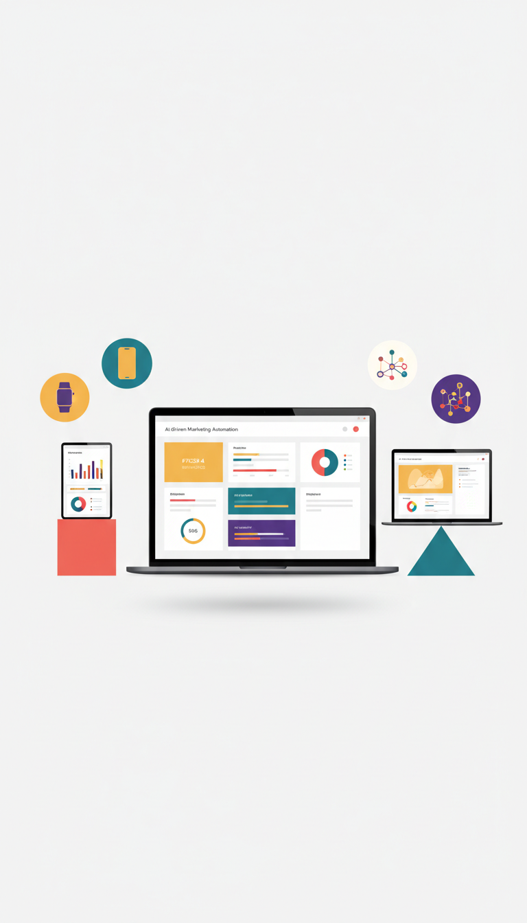 AI Marketing Automation Dashboard Laptop View