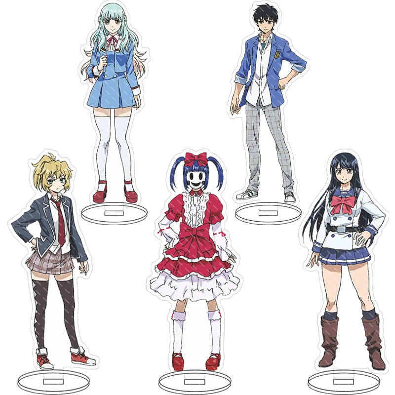 16CM Anime Figure High-Rise Invasion‌ Honjo Yuri Nise Mayuko Arasaki Kunoe Mayuko Nise Cos Acrylic Stand Ornaments Gifts