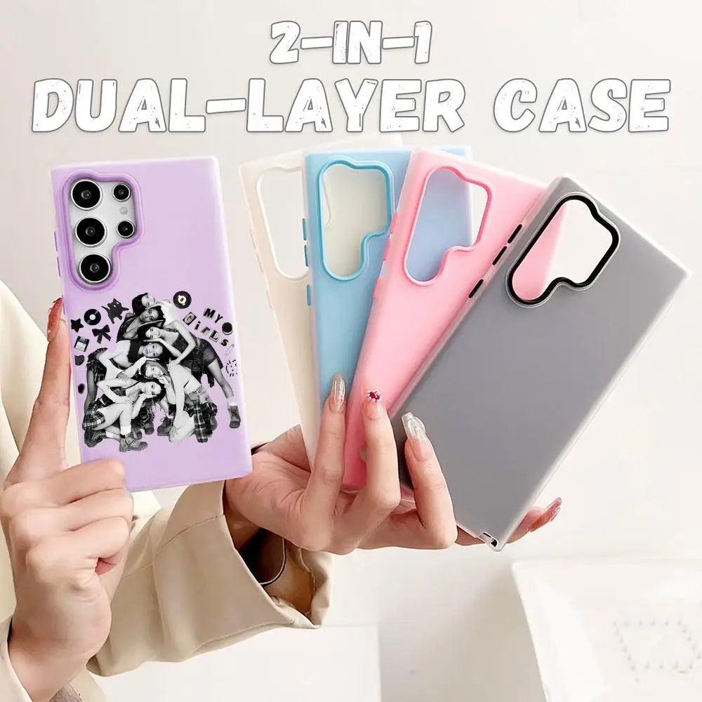 Kpop Band K-katseye Phone Case For Samsung Galaxy S25 S24 S22 S23 Ultra S21 S20 Plus Frosted Jelly Shockproof Soft Cover