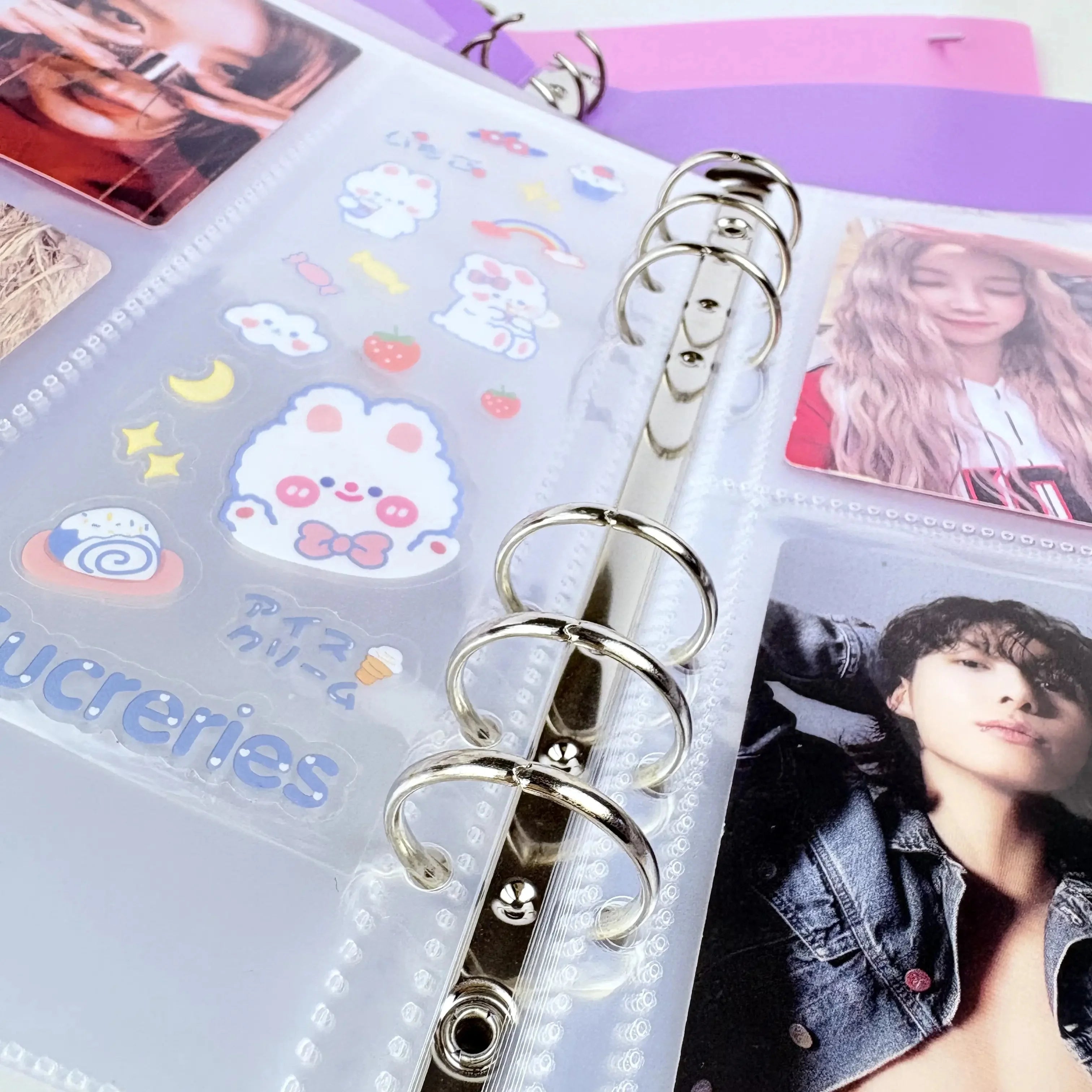Binder Photocards Holder Sleeve Binder Cover Kpop Photo Album Simple Card Binder Collect Book Kpop School Stationery Binder