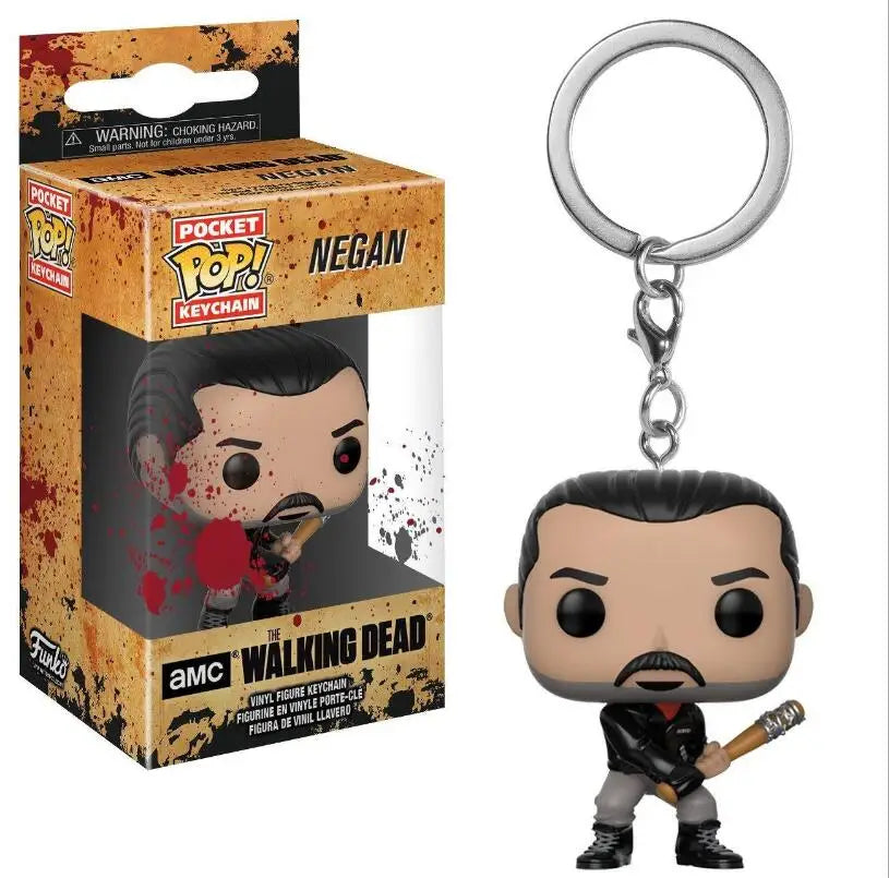 2026 Funko Pocket Keychains The Walking Dead Negan Action Figures Rick Grime Daryl Dixon Keychain Toys Figure Gift Toys