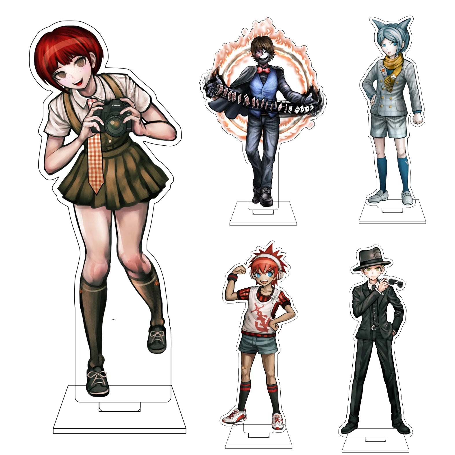 16CM Anime Danganronpa Cosplay Acrylic Figure Stand Plate Naegi Makoto Maizono Sayaka Genocider Syo Ornaments Gifts