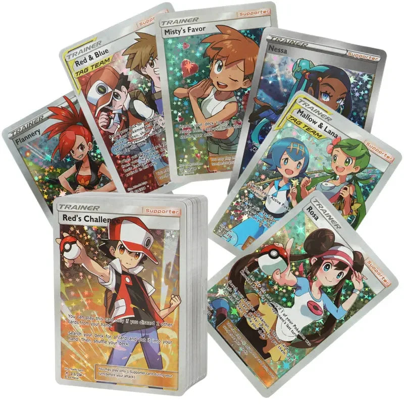 60/100Pcs English Pokemon Cards Shining MEGA GX Vmax TAG EX Vstar V Collection Cards Toys Children Gift
