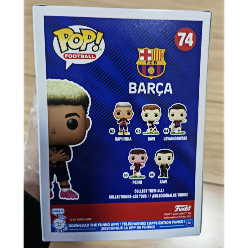 Original Funko Pop Lamine Yamal Figure FC Barcelona La Liga Football Collectible Figurine Desktop Ornament Perfect New Year Gift