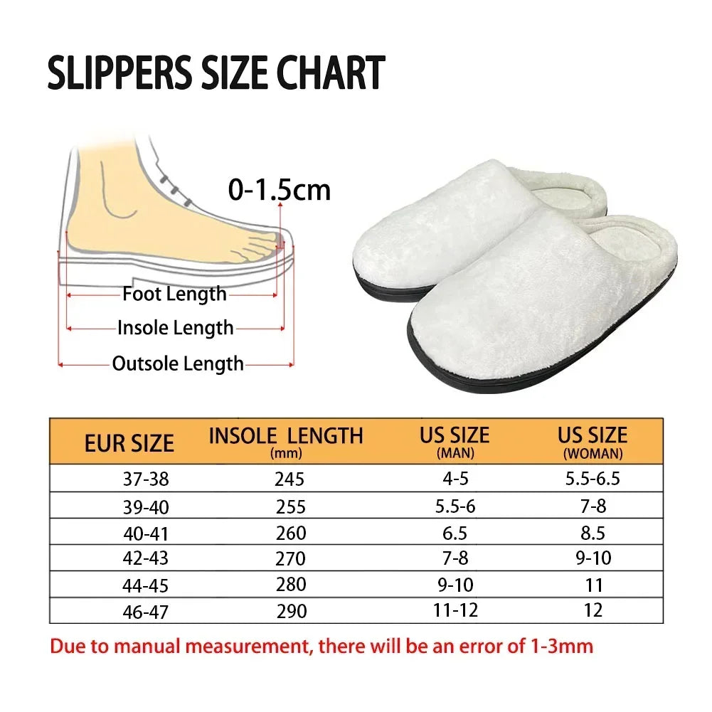 Black Butler Home Cotton Slippers Mens Womens Plush Bedroom Casual Keep Warm Shoes Japanese Anime Custom Thermal Indoor Slipper