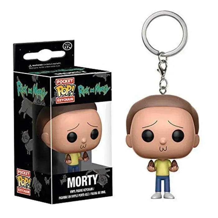 Funko Pop New Rick Et Morty  Keychains Vinyl Figure Krombopulos Pickle Rick Pocket Pop Keychain Toy