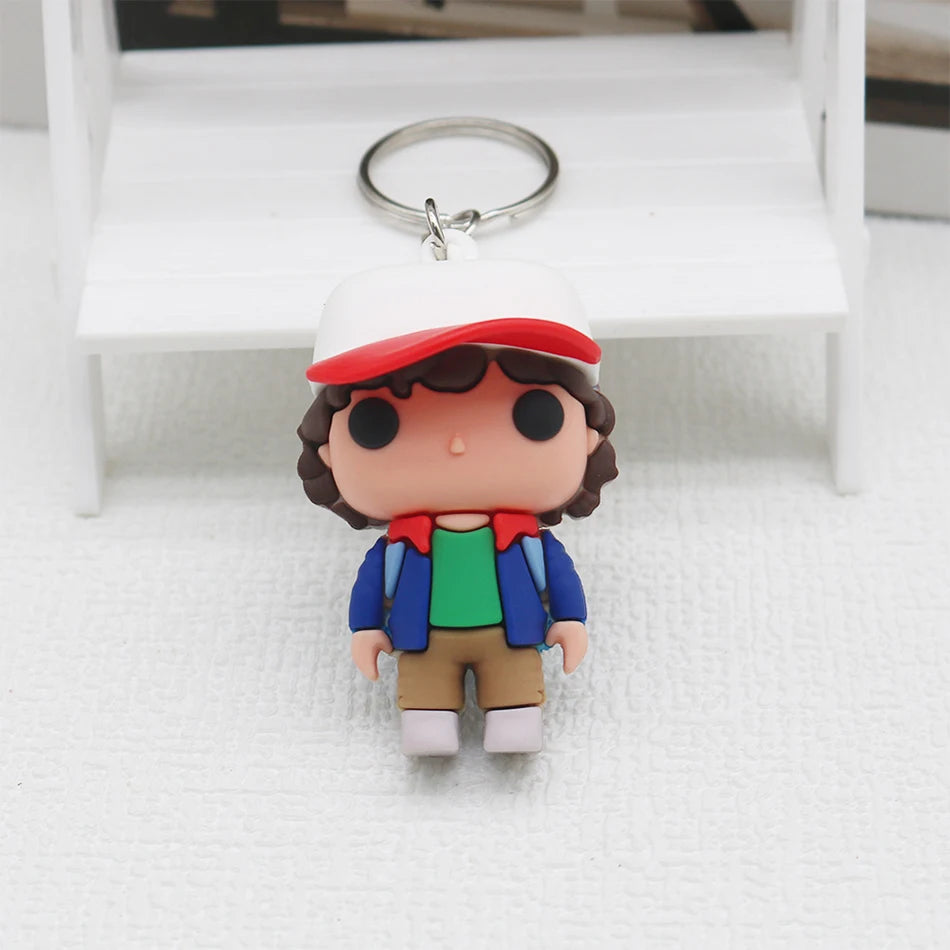 Pop Pocket Pop Eleven Stranger Keychain Robin  Barb Steve Dustin Key Ring Chain Model Toy Adults Children Gift Toys