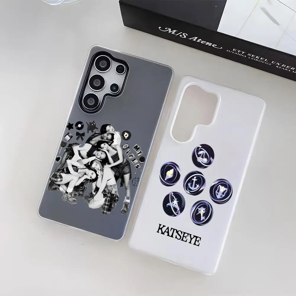 Kpop Band K-katseye Phone Case For Samsung Galaxy S25 S24 S22 S23 Ultra S21 S20 Plus Frosted Jelly Shockproof Soft Cover