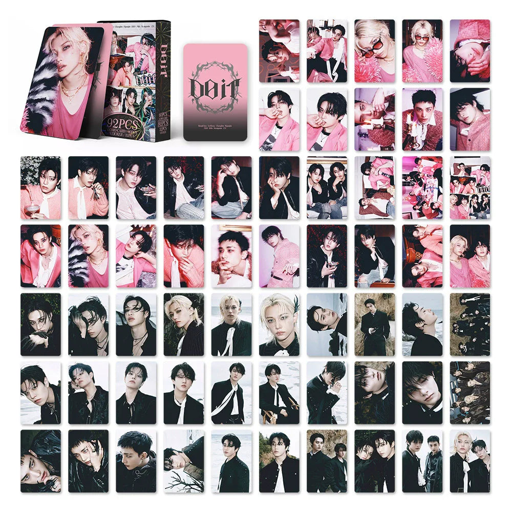 92 Pieces SKZ IT TAPE: DO IT New Album Photo Card Set - K-pop Idol Collectible Cards with Bonus Stickers