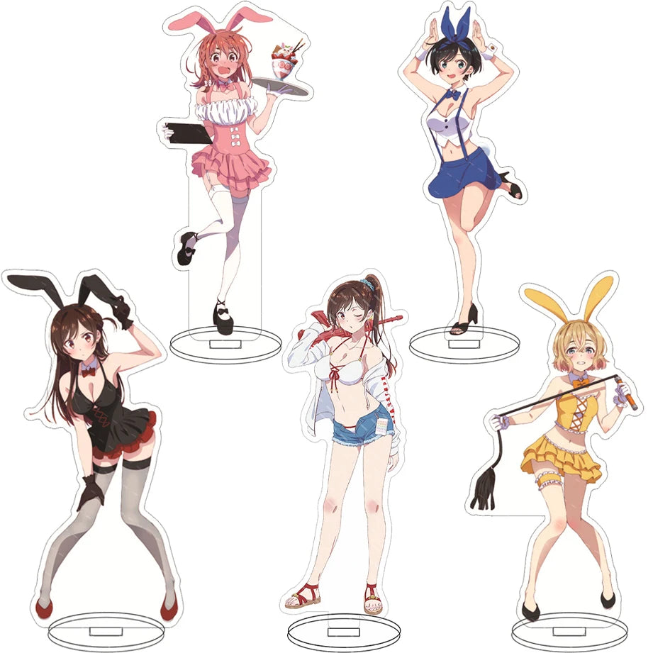 16CM Anime Figure Rent A Girlfriend‌ Ichinose Chizuru Sarashina Ruka Sakurasawa Sumi Nanami Mami Cos Acrylic Stand Ornament Gift