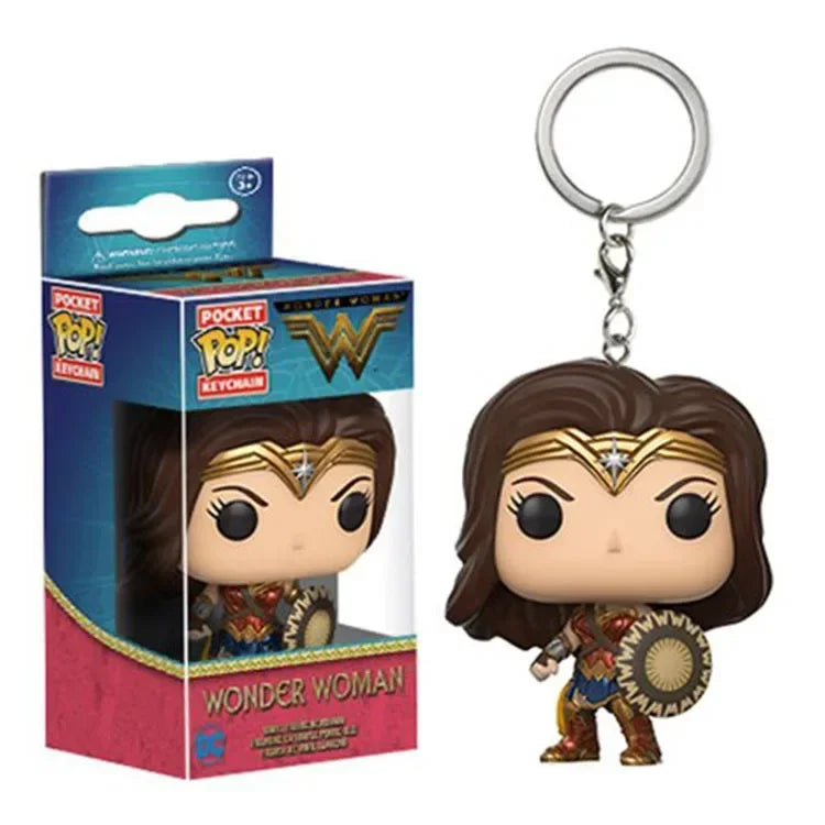 FUNKO POP The Avengers Marvels Iron Man Rocket Spider-man Hulk Loki Thor Captain America Panther Pocket Keychain Model Toys Gift