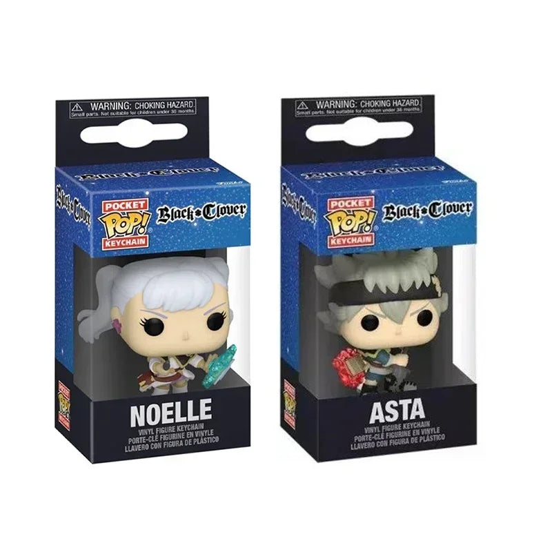 Funko POP Pocket Pop Keychain Black Clover YAMI NOELLE ASTA Vinyl Figure Special Edition Pendant Keychain Toys for Children Gift