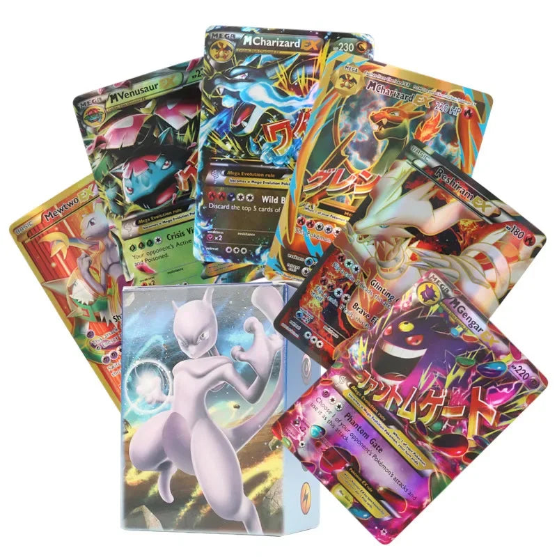 60/100Pcs English Pokemon Cards GX Tag Team Vmax EX Mega Shining Game Battle Carte Trading Collection Cards Toys Children Gifts