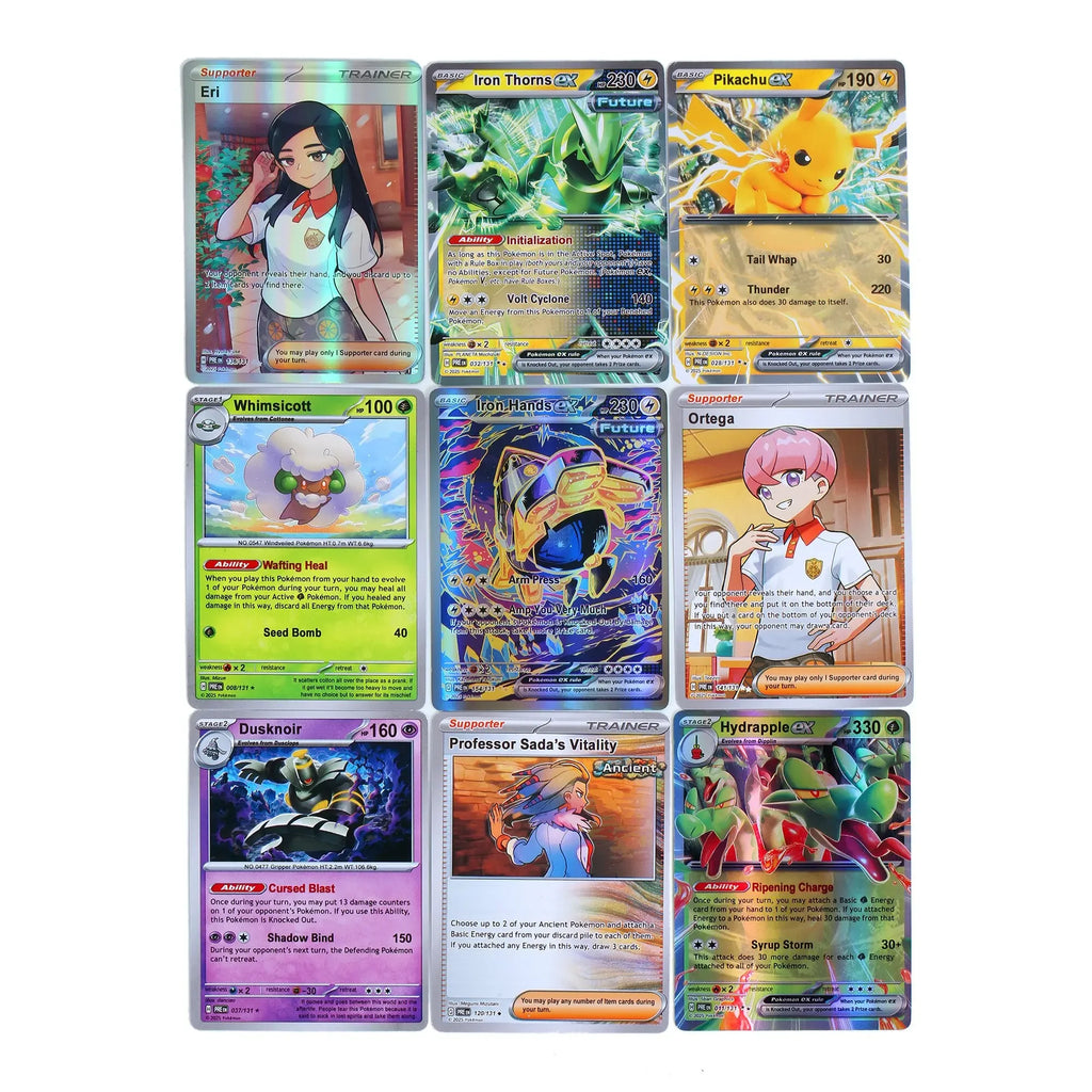 360Pcs Pokemon Card Prismatic Evolutions PHANTASMAL FLAMES Scarlet Violet 151 Black Bolt English Booster Battle Transaction Card