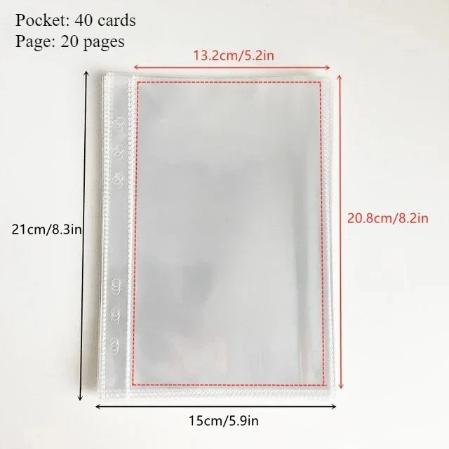 Binder Photocards Holder Sleeve Binder Cover Kpop Photo Album Simple Card Binder Collect Book Kpop School Stationery Binder