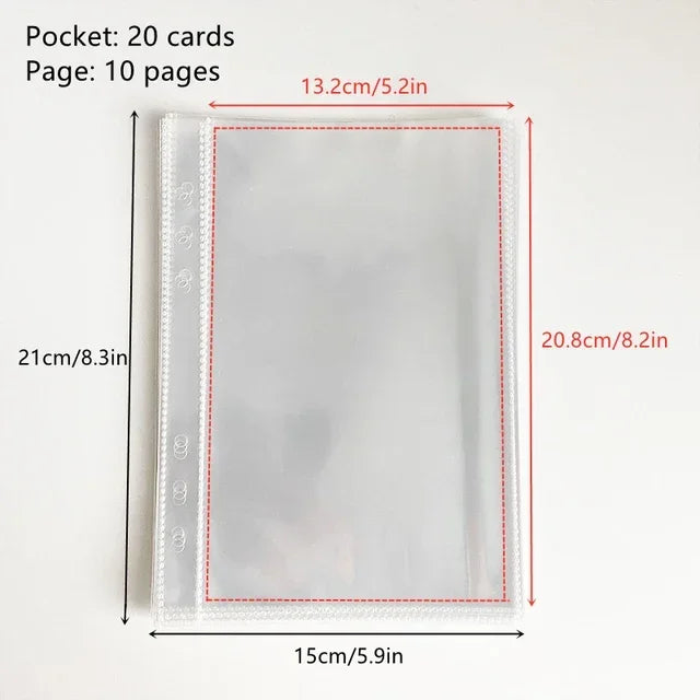 Binder Photocards Holder Sleeve Binder Cover Kpop Photo Album Simple Card Binder Collect Book Kpop School Stationery Binder