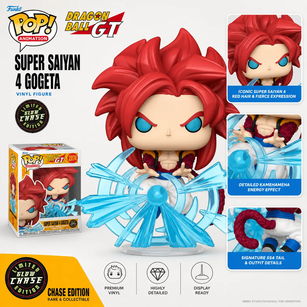 Original Funko Pop! Super Saiyan 4 Gogeta Collectable Vinyl Figure 86495 (Regular, Hidden Version Randomly)