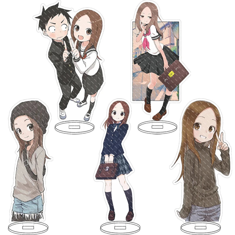 16CM Anime Figure Teasing Master Takagi-san Nishikata Takagi Cos Acrylic Stand Ornaments Cute Chrismas Gifts