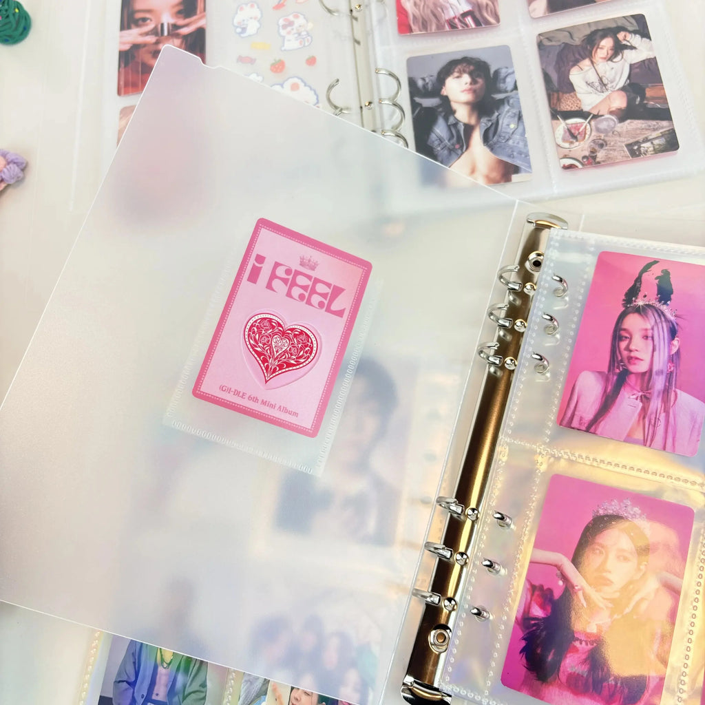 Binder Photocards Holder Sleeve Binder Cover Kpop Photo Album Simple Card Binder Collect Book Kpop School Stationery Binder