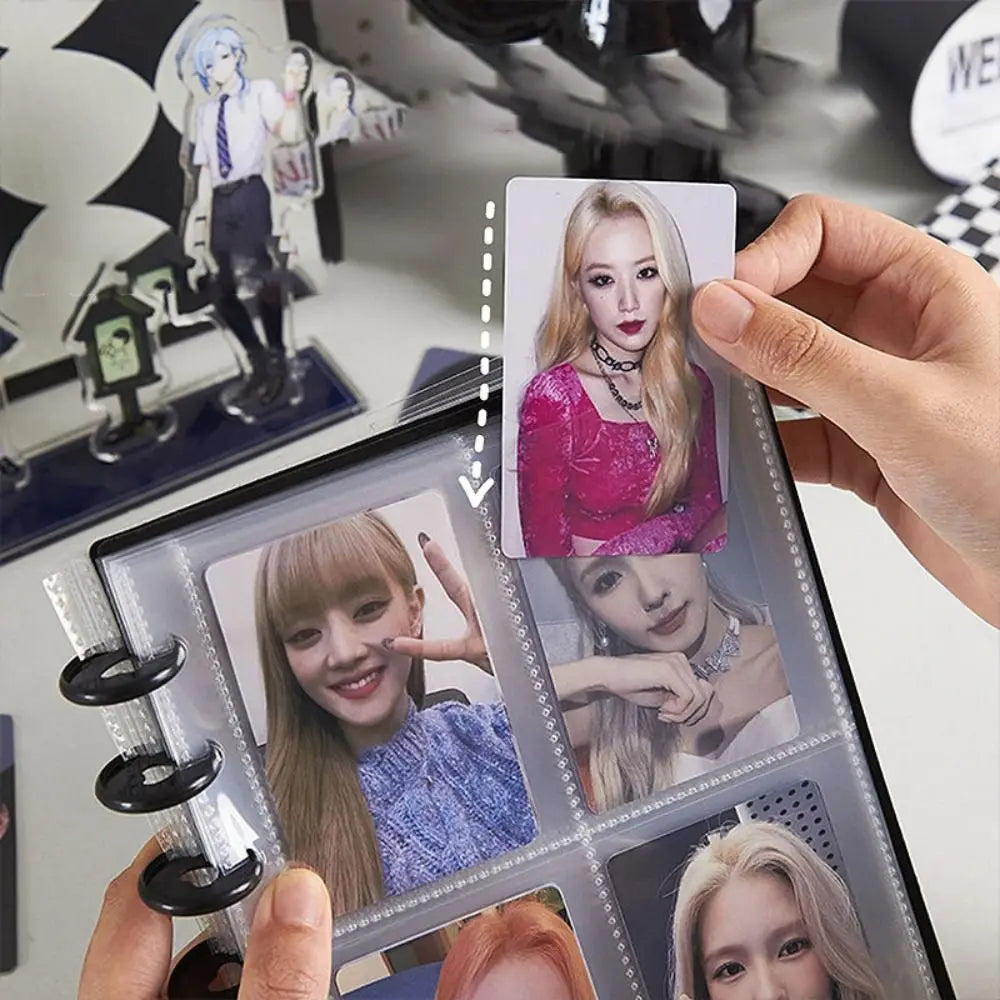 Kpop Photo Album New INS Multi-pockets Loose-leaf Binder 3 Inch Photocard Holder Idol Cards Collect Book Star Chaser